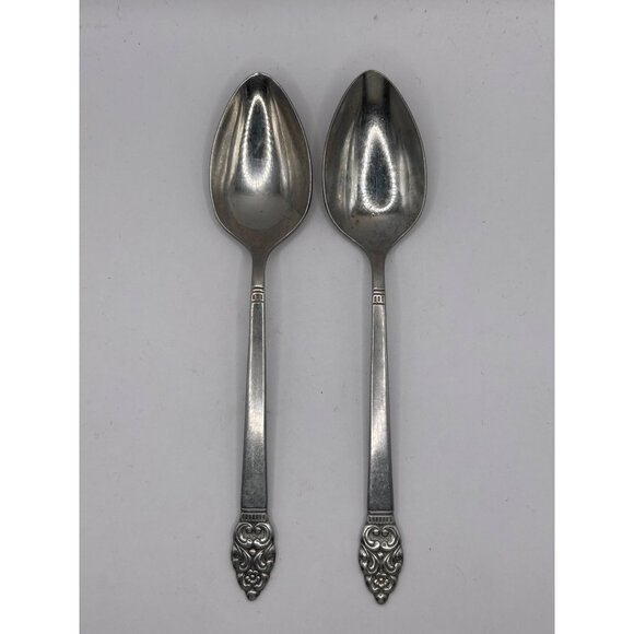 Oneida Silver Vinland Stainless Steel Teaspoon Set Of 2 Discontinued Pattern - Picture 2 of 3